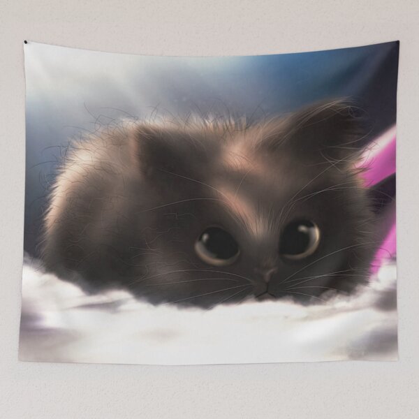 Item preview, Grey Fluffy Kitten  designed and sold by iduzarts.