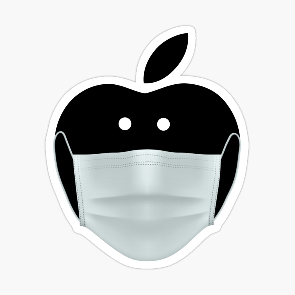 apple logo face mask