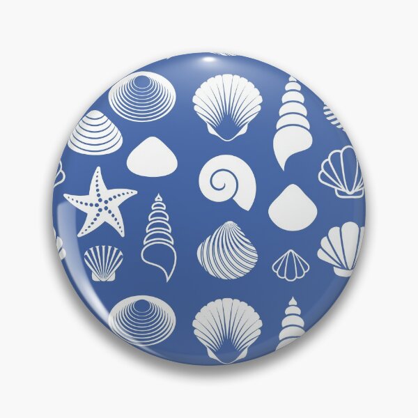 Item preview, Seashells On Bright Blue designed and sold by SharksOnShore.