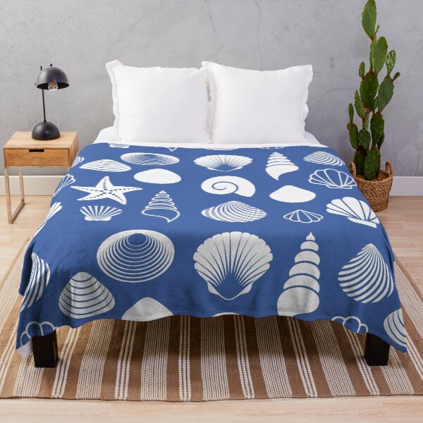 Item preview, Seashells On Bright Blue designed and sold by SharksOnShore.