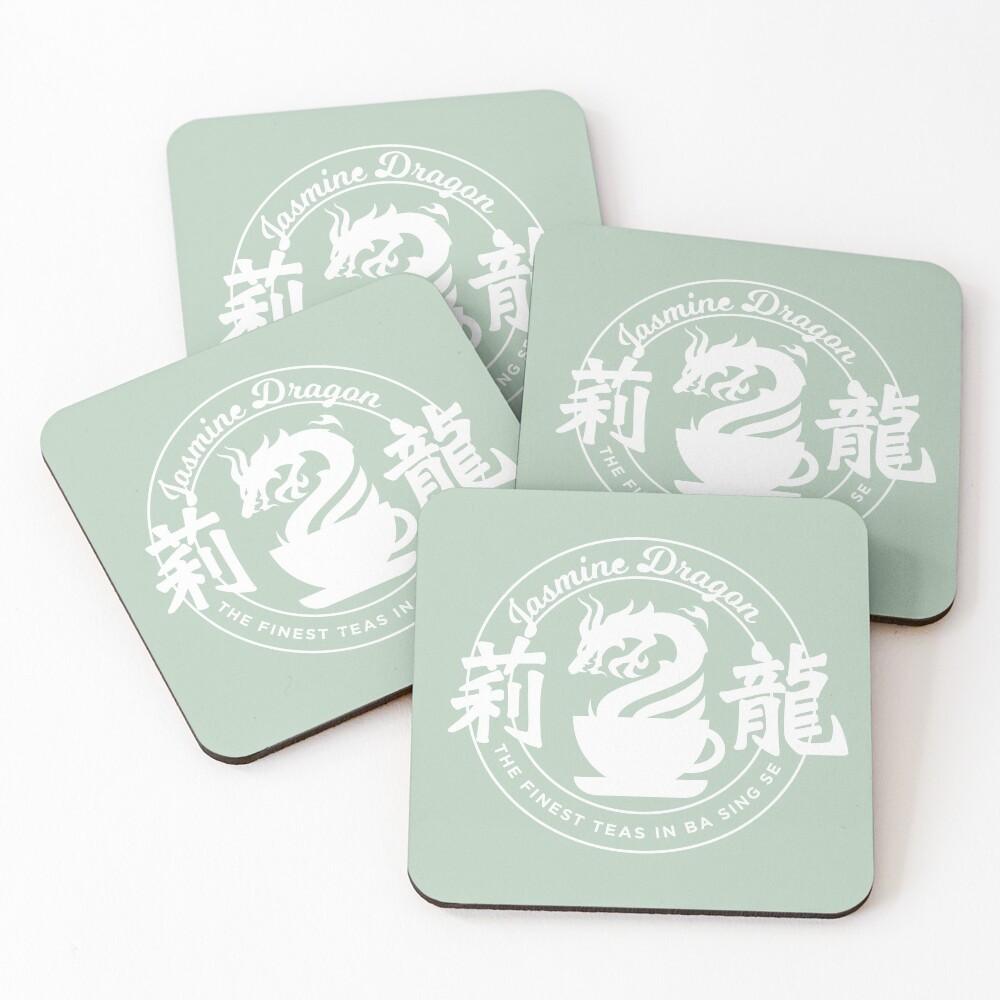 Jasmine Dragon Ba Sing Se (White) Coasters (Set of 4)