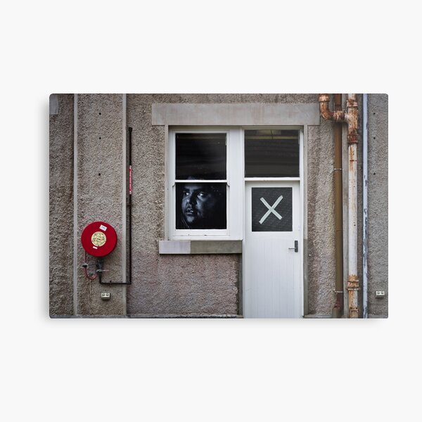 The face at the window, the cross on the door Metal Print