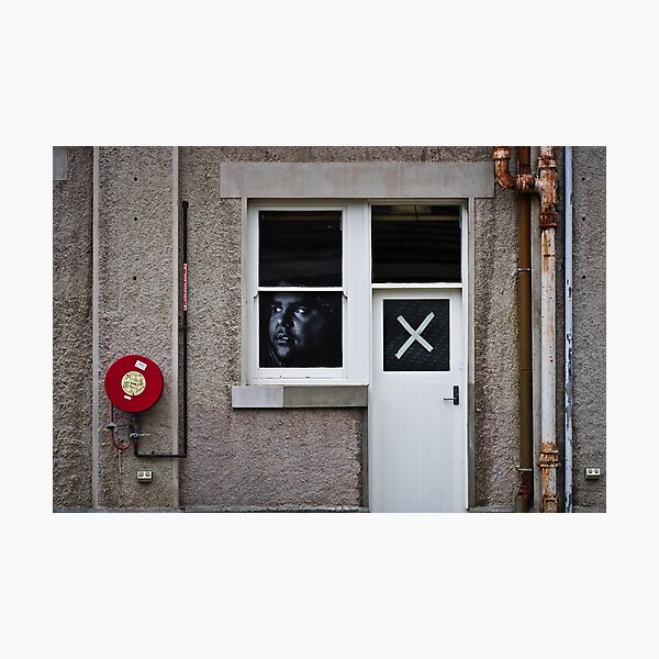 The face at the window, the cross on the door Photographic Print