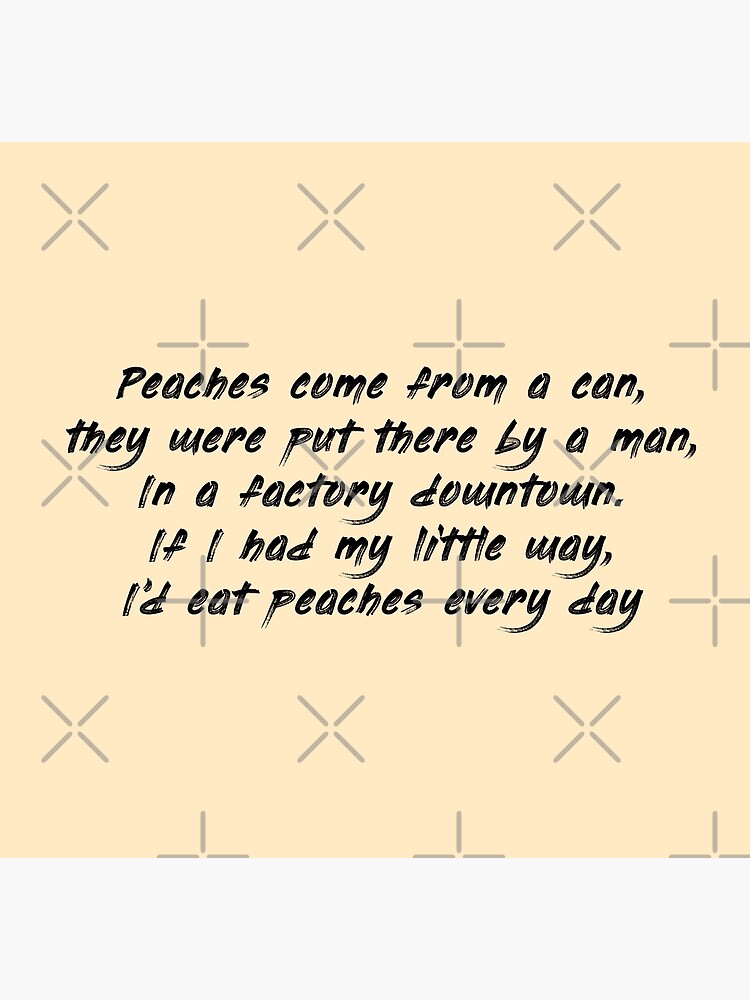 beck peaches and cream lyrics