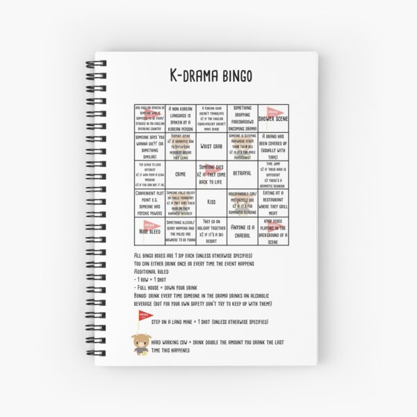 K-drama bingo version 2 Spiral Notebook