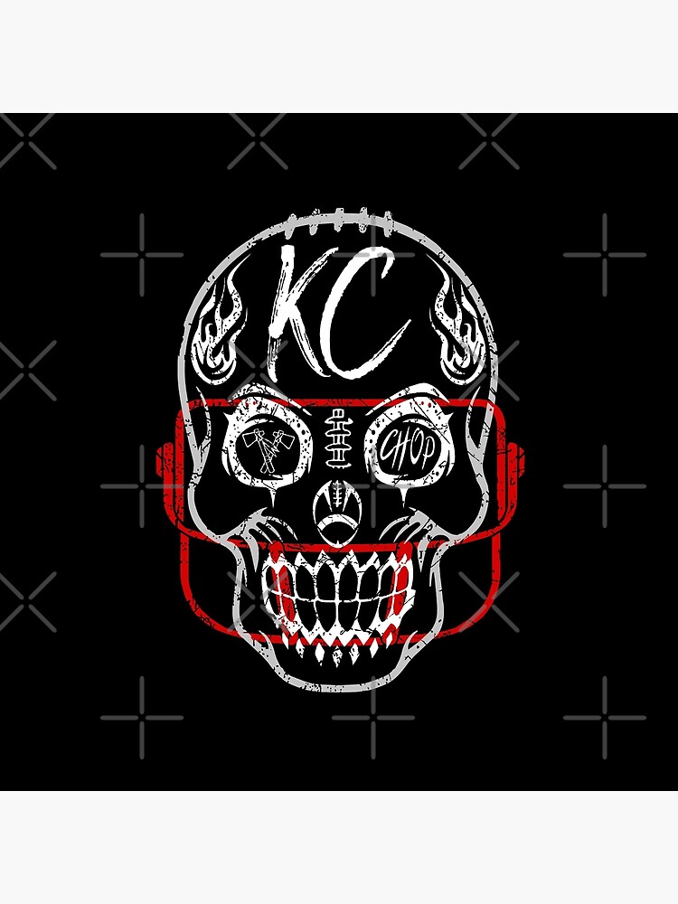 Kansas City Chiefs Sugar Skull Fan Gift Souvenir Football, Halloween by ArtByBollwitt