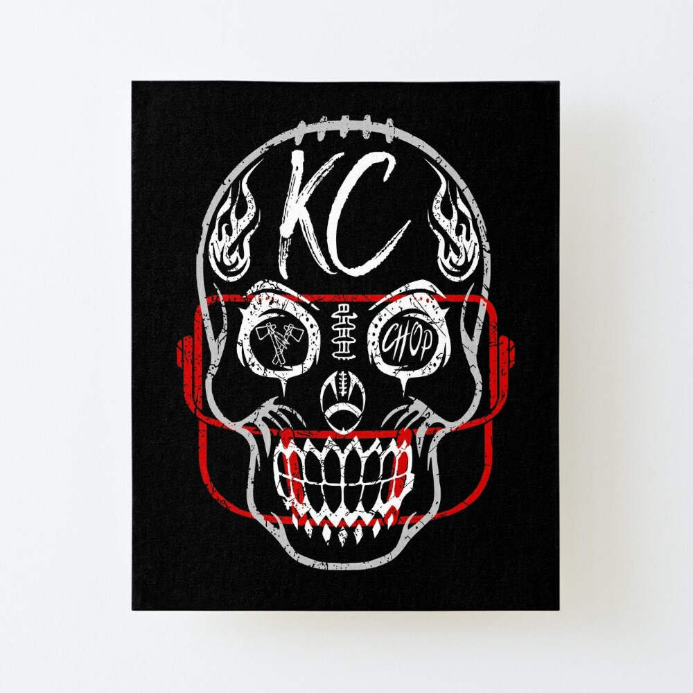 Kansas City Chiefs 12'' Sugar Skull Sign