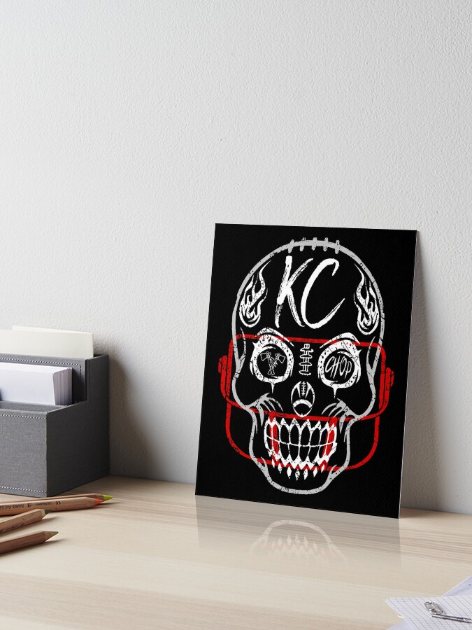 Kansas City Chiefs Sugar Skull Fan Gift Souvenir Football, Halloween Art  Board Print for Sale by ArtByBollwitt