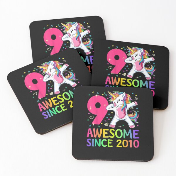 Item preview, 9 Years Old 9th Birthday Unicorn Dabbing Girl Party 2010 designed and sold by AlexaUSA.