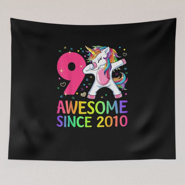 Item preview, 9 Years Old 9th Birthday Unicorn Dabbing Girl Party 2010 designed and sold by AlexaUSA.