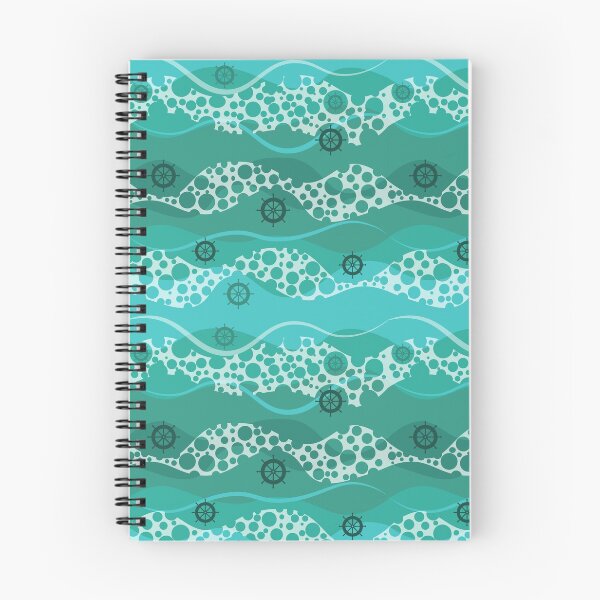 Item preview, Cartoon Ocean collection. Ocean pattern with ship wheel and waves designed and sold by AstraDesign.