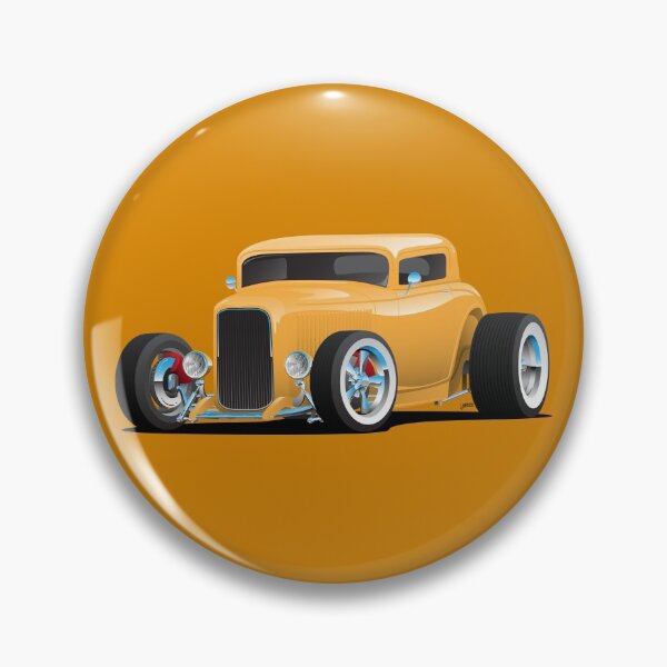Item preview, Classic American Yellow 32 Hotrod Car Illustration designed and sold by hobrath.