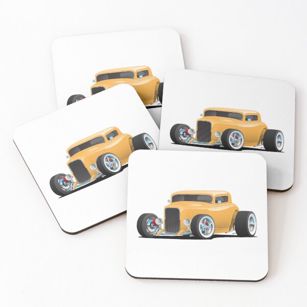 Item preview, Classic American Yellow 32 Hotrod Car Illustration designed and sold by hobrath.