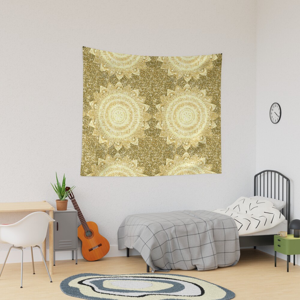 Belle Gold Mandala Tapestry