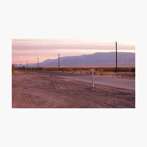 Flood Gauge on the West Texas Plain Photographic Print