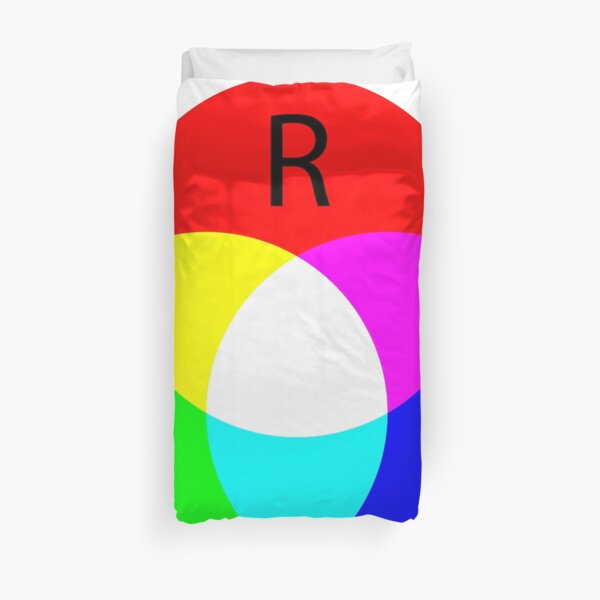 Primary RGB Colors: Red, Green, Blue - and their Mixing Duvet Cover