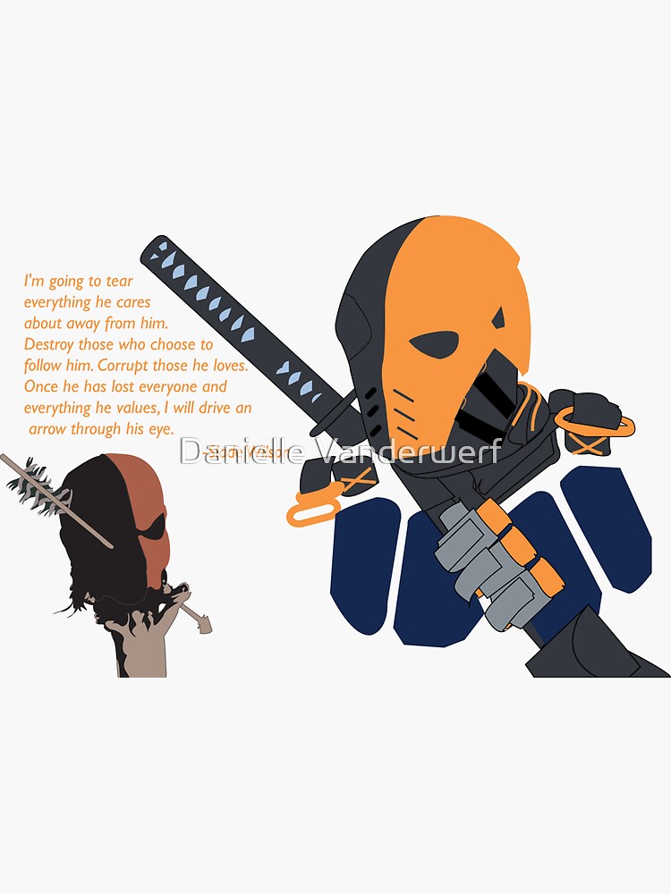 Deathstroke Sticker For Sale By Danivan Redbubble 