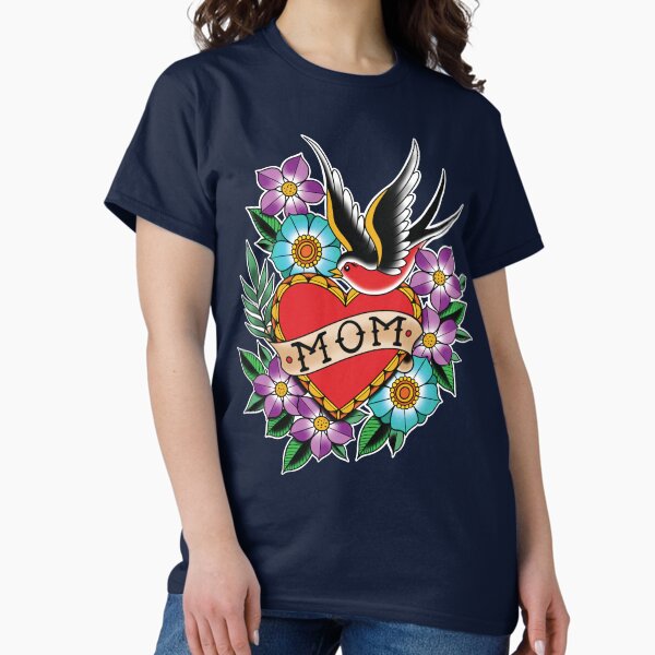 Item preview, Mom Heart Tattoo design designed and sold by SevenRelics.