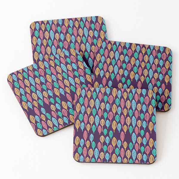 Item preview, Leaves pattern on dark background designed and sold by AuroraPublishing.