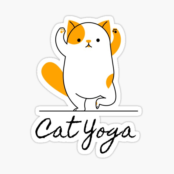 Funny yoga poses - Beautiful yoga cat - Gift for yoga lovers Sticker for  Sale by TamGustam