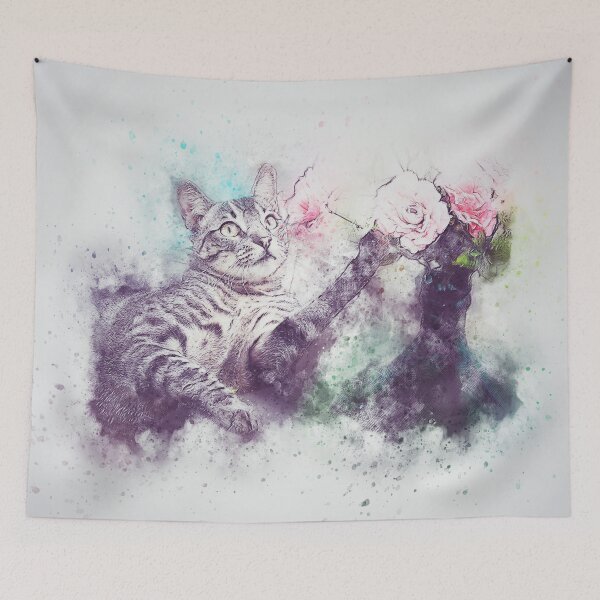 Item preview, Cute Kitty / Flower Cat / Kitten designed and sold by AnnaWander.