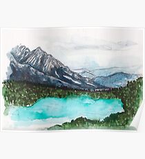 Lake Nature Scene Poster