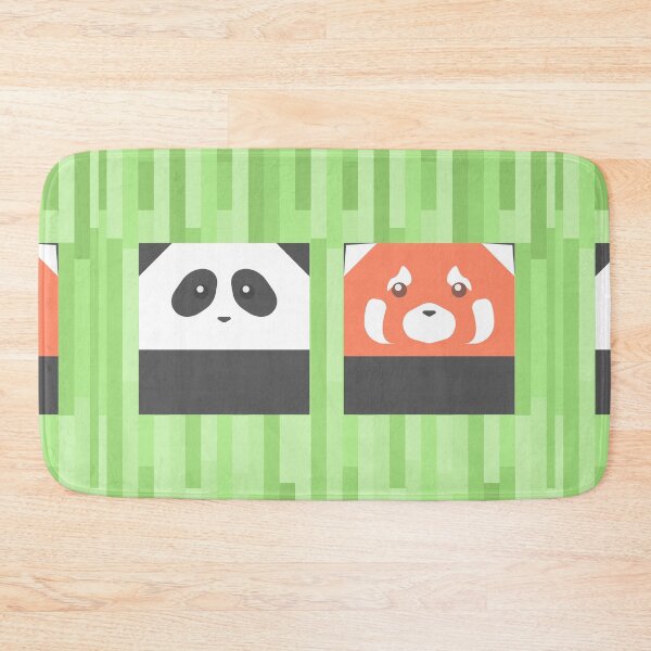 Item preview, Square Giant Panda and Red Panda designed and sold by animinimal.