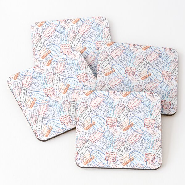 Item preview, Travel Passport Stamps designed and sold by graphicmeyou.
