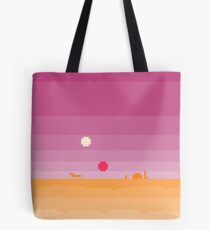 Pixel Tatooine Landscape Tote Bag