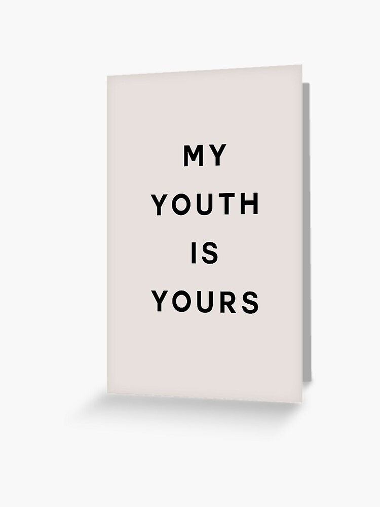 Troye Sivan Youth Lyrics Aesthetic Greeting Card By Anyaquamarine Redbubble redbubble