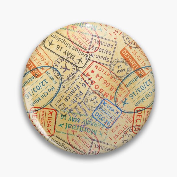 Item preview, Passport Stamps Pattern designed and sold by graphicmeyou.