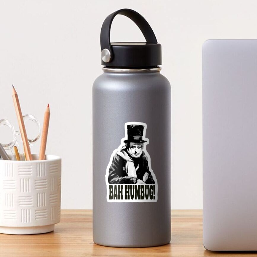 BAH HUMBUG. Ebenezer Scrooge. Sticker