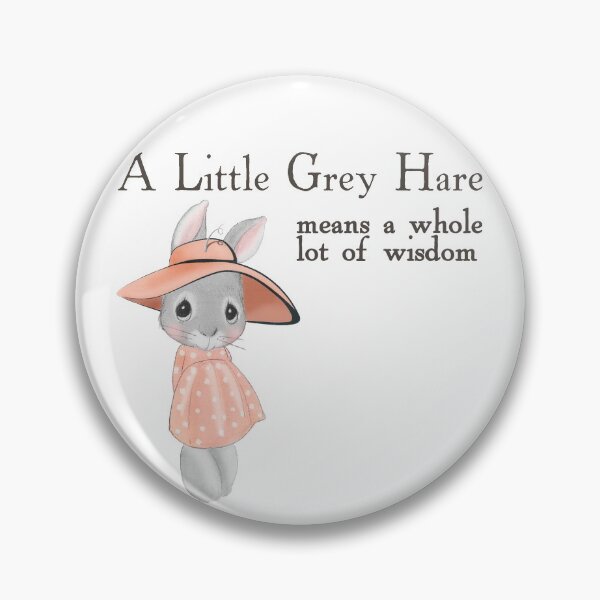 Item preview, A little grey hare wisdom designed and sold by Dabs-Doodles.