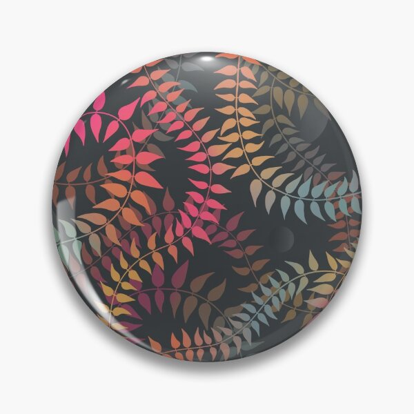 Item preview, Happy rainbow leaves and vines pattern dark designed and sold by Shelley Gilbert.