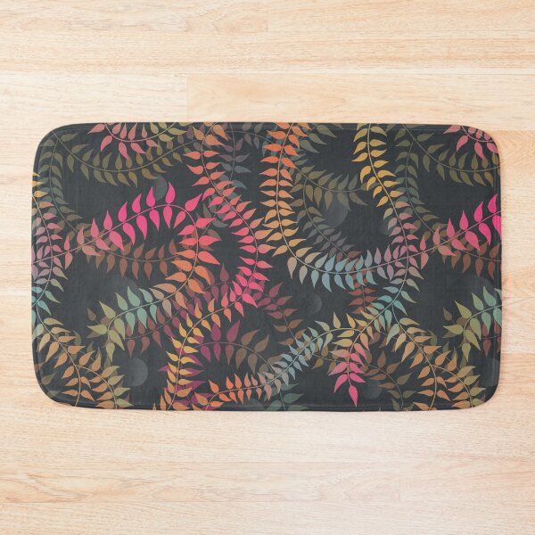 Item preview, Happy rainbow leaves and vines pattern dark designed and sold by Shelley Gilbert.
