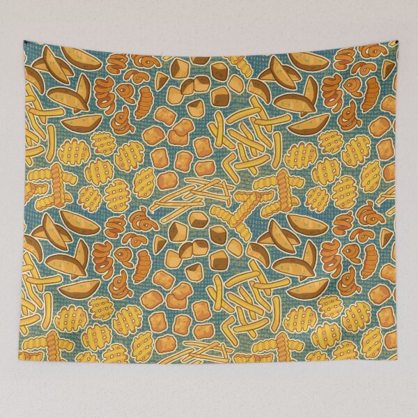 Item preview, French Fries (Blue) designed and sold by oxygenimpulse.