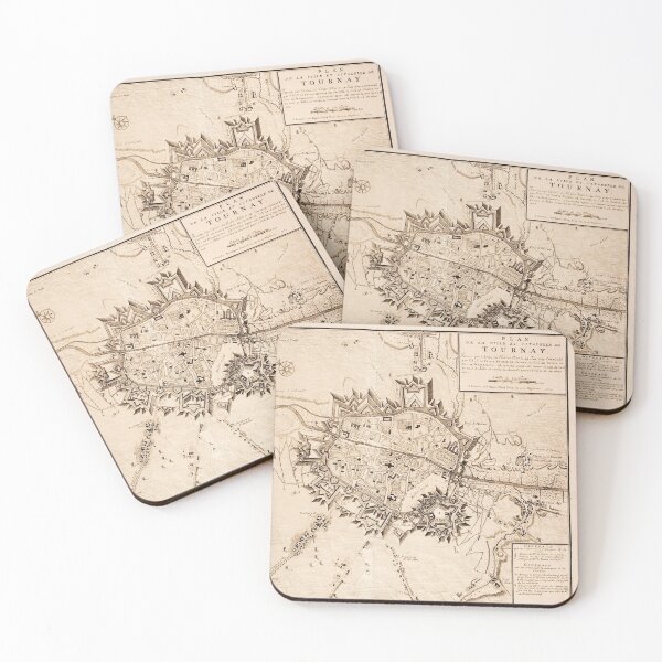 Item preview, Map of the town and fortifications of Tournay (1712) designed and sold by MUZA9.