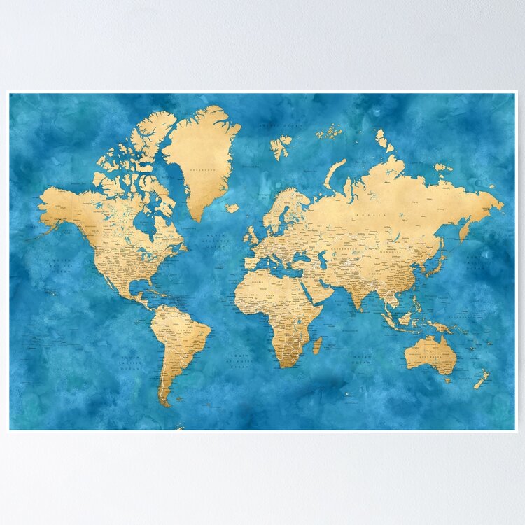 額装品/Old World Map Blue/ポスター 額装品/Old World Map Blue/ポスター Amazon.com: Framed 'Old