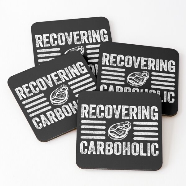 Item preview, Recovering Carboholic Funny Meat Eater Carnivore designed and sold by inkedtee.