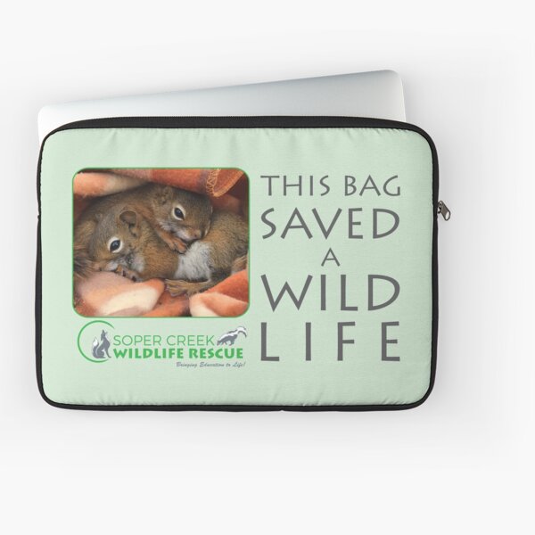 Peanut and Sunflower, squirrels - This bag helped SAVE a WILD life! Laptop Sleeve