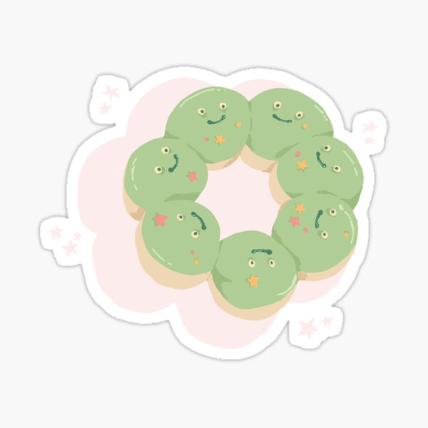 Frog Doughnut Sticker By Peachy Doodle Redbubble 9211