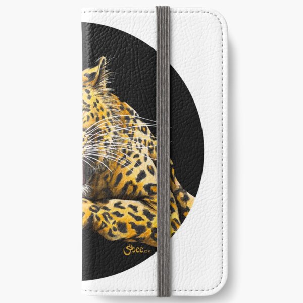 Leopard Roar - Shee Endangered Retro Animals iPhone Wallet