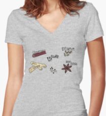 Chai like you mean it Women's Fitted V-Neck T-Shirt