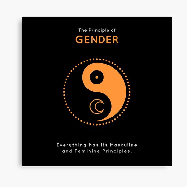 The Principle of Gender - Shee Symbol Canvas Print