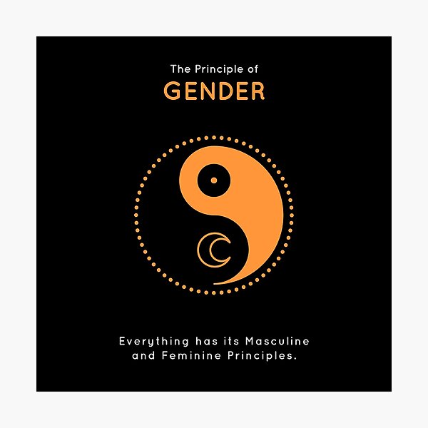 The Principle of Gender - Shee Symbol Photographic Print