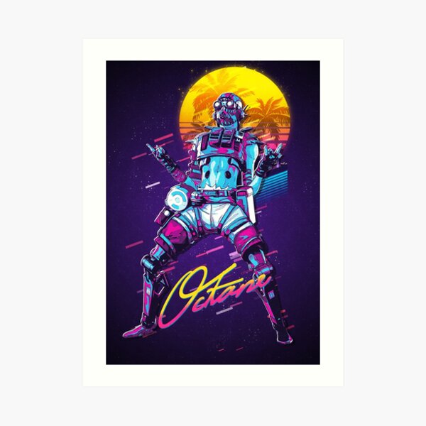 Apex Legends - Octane 80s Retro Art Print