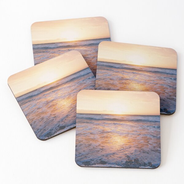 Item preview, Ocean waves skimming across sand at sunset in summer  designed and sold by Rabbitti.