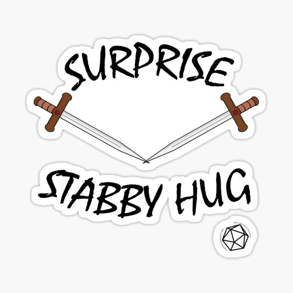 Stabby Hug Sticker