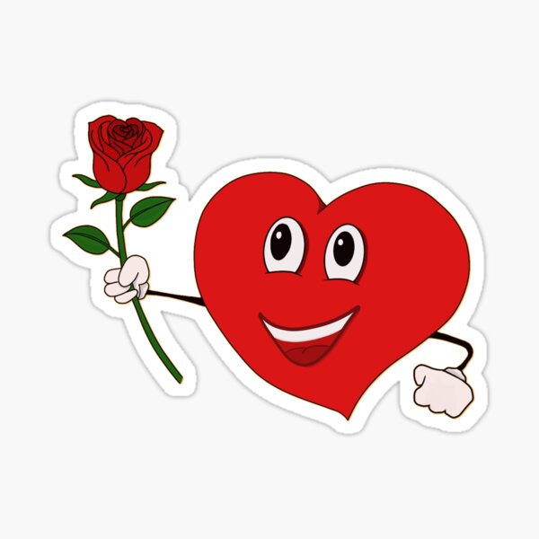 Red Heart Emoji Stickers Redbubble