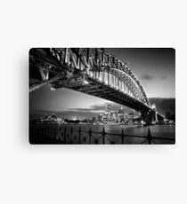 Sydney Harbour Bridge Black & White Canvas Print